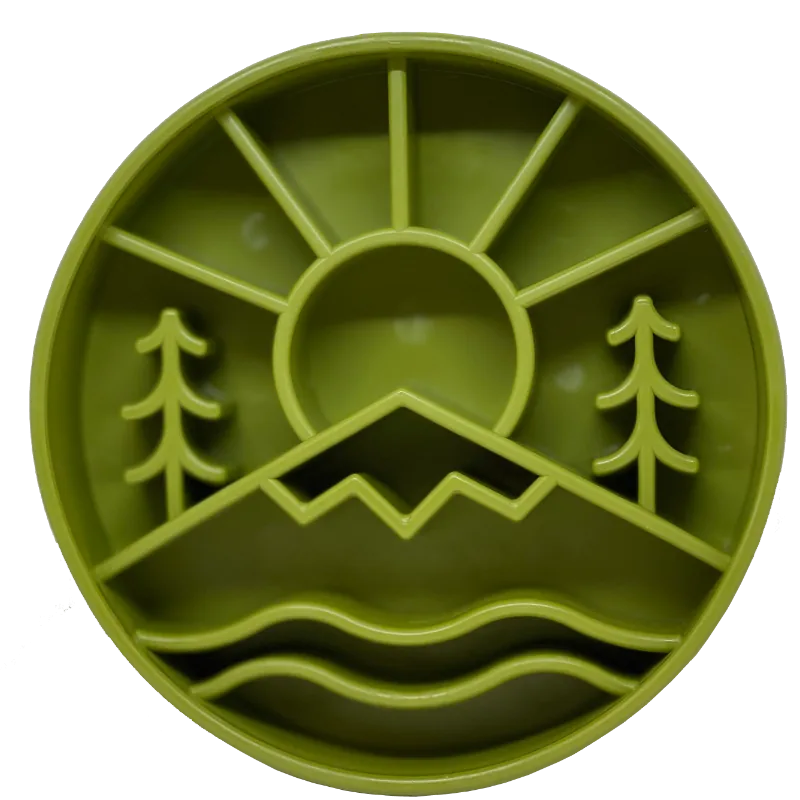Great Outdoors Slow Feeder Bowl — Green