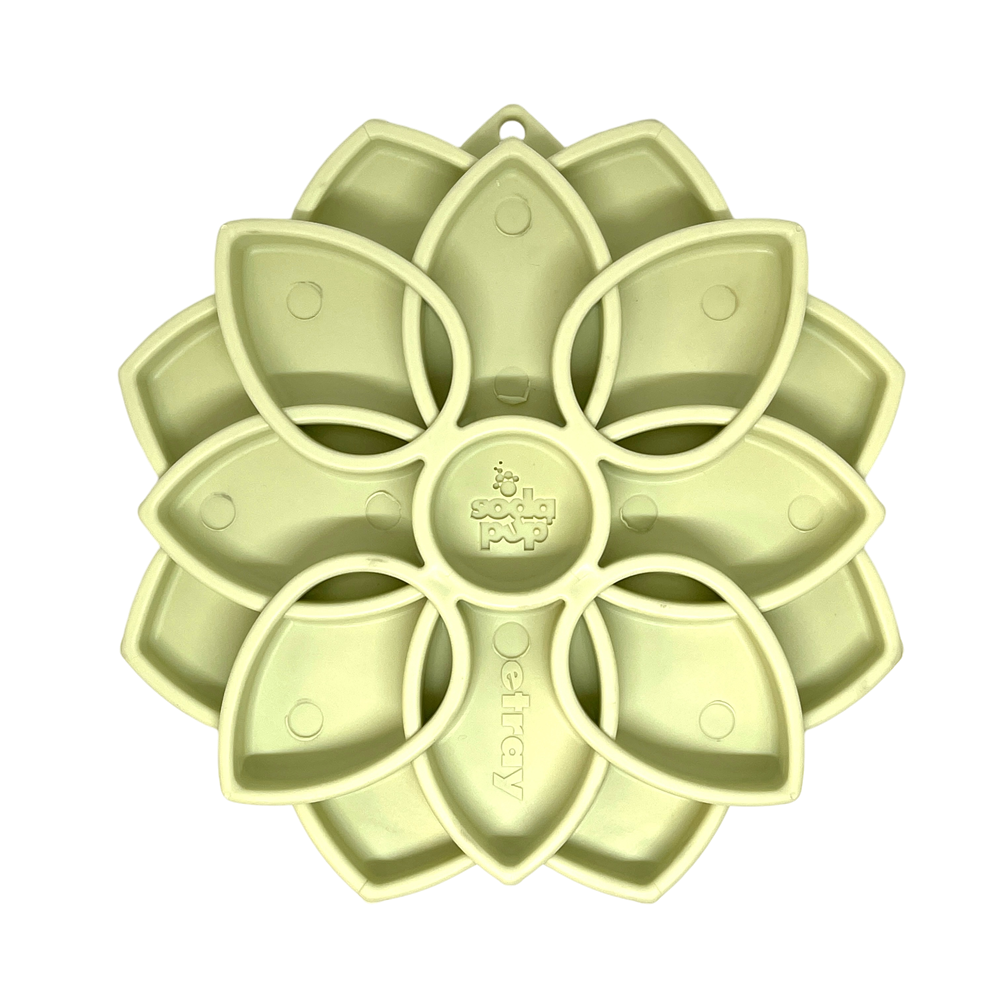 Mandala Soft Feeding Tray — Pastel Green
