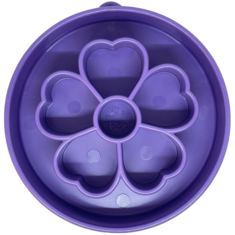 Flower Slow Feeder Bowl — Purple