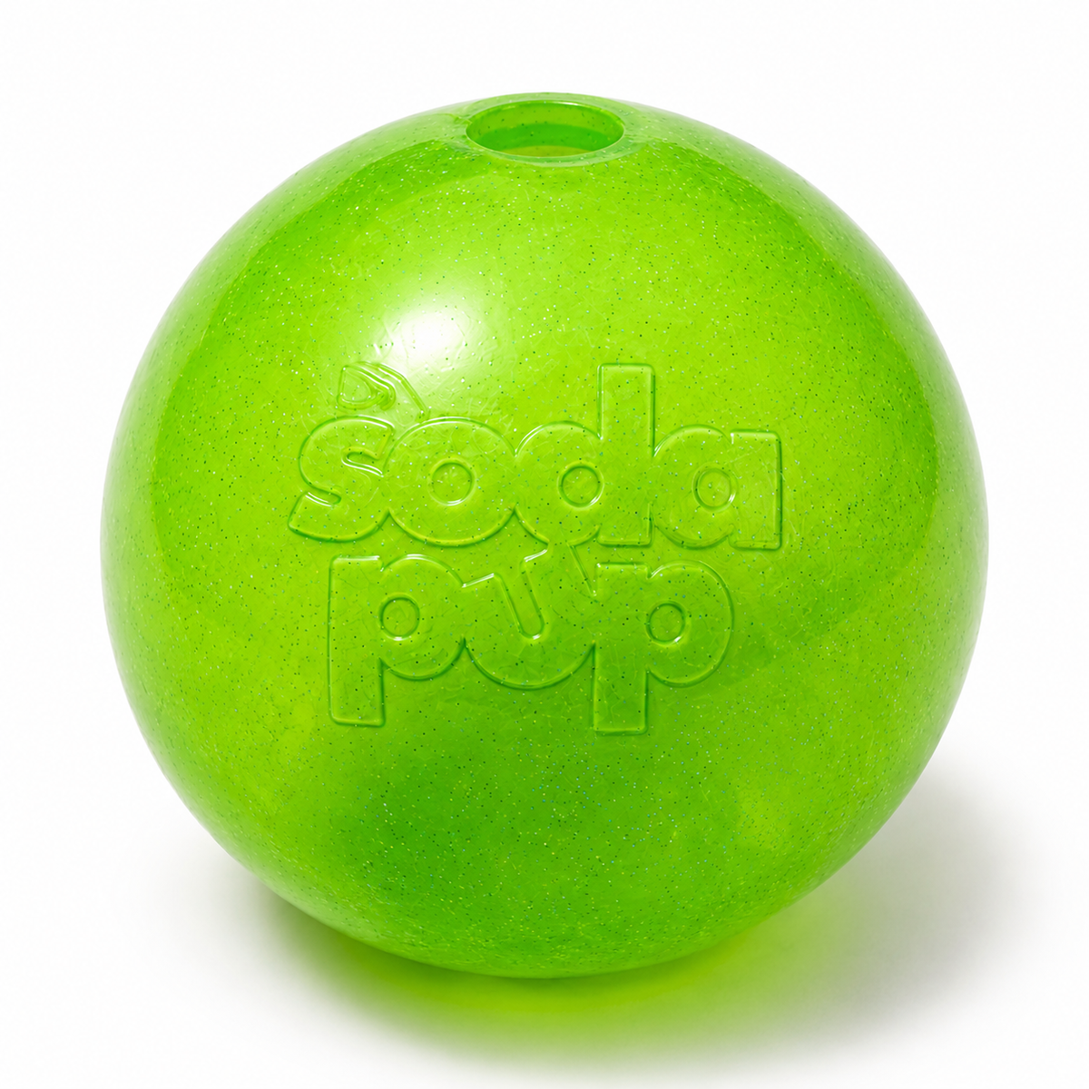 Glitter Fetch & Treat Ball — Green Glitter