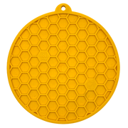 Honeycomb Suction Lick Mat — Yellow