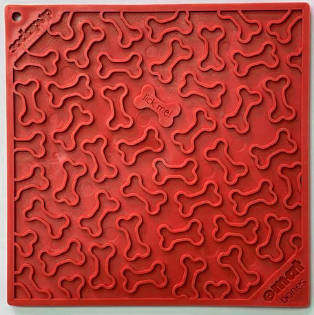 Bones Lick Mat — Red