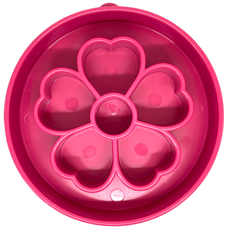 Flower Slow Feeder Bowl — Pink