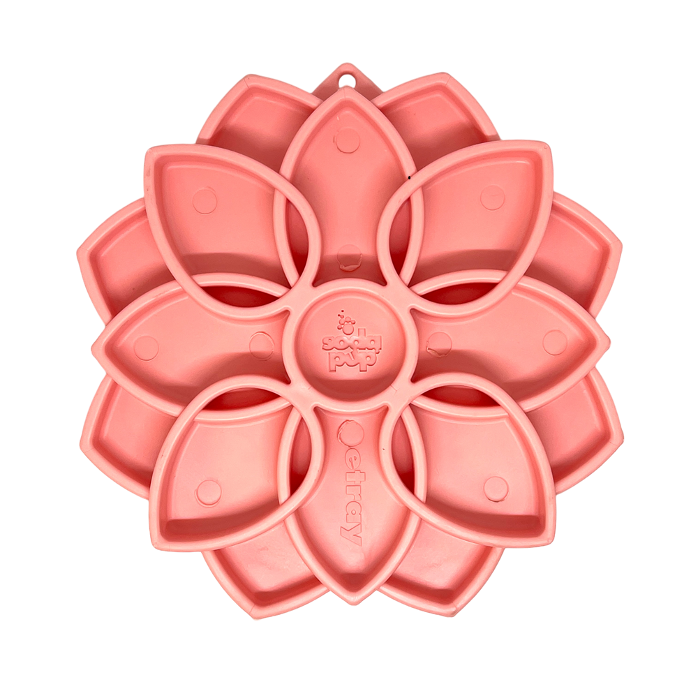 Mandala Soft Feeding Tray — Pastel Pink