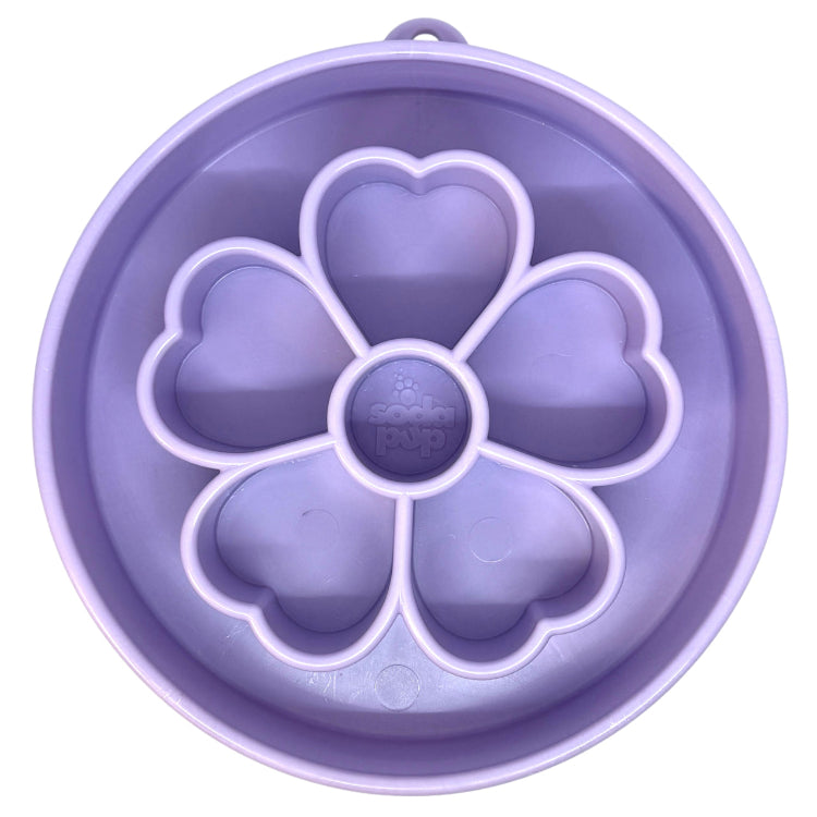 Flower Slow Feeder Bowl — Pastel Purple