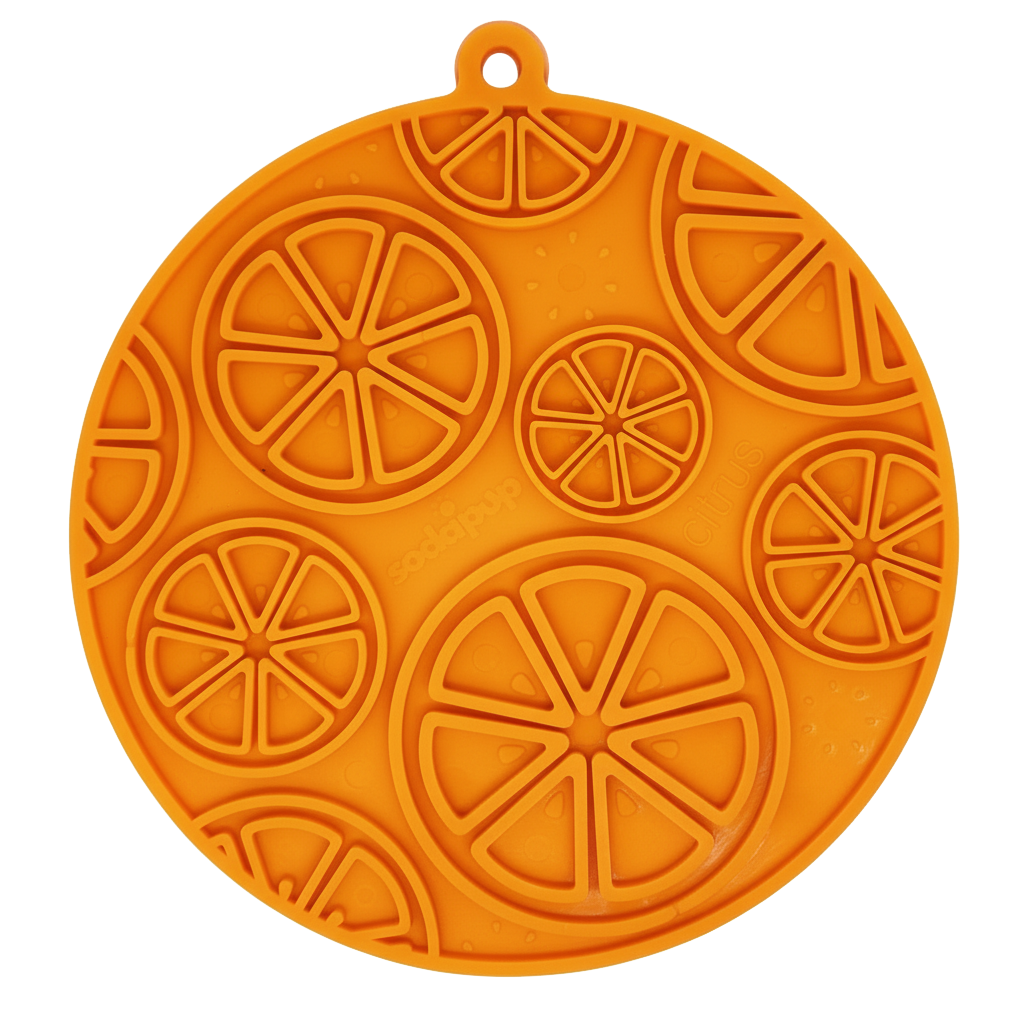 Citrus Suction Lick Mat — Orange