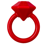 Diamond Puppy Teething Ring — Red