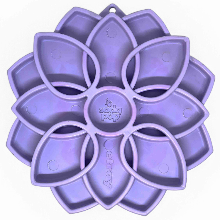 Mandala Soft Feeding Tray — Pastel Purple