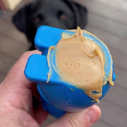 Bunny Nylon Chew Toy — Blue Bunny nylon toy shown with a filling; food is not included.